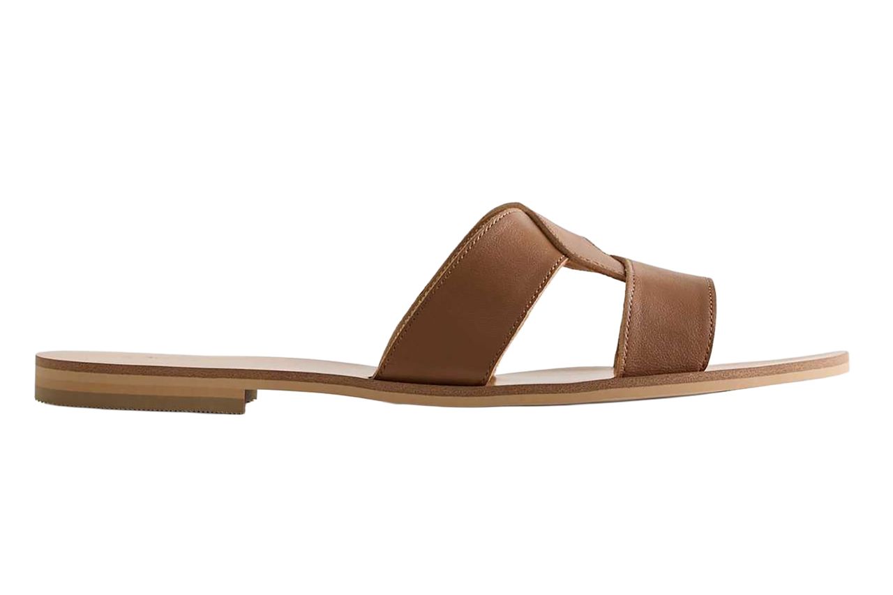 Italian Leather Cutout Slide Sandal Credit: Quince