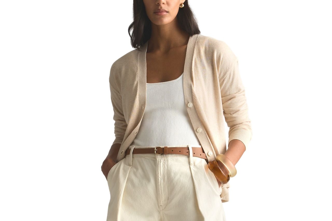 Quince Lightweight Cotton Cashmere Cardigan Credit: Quince