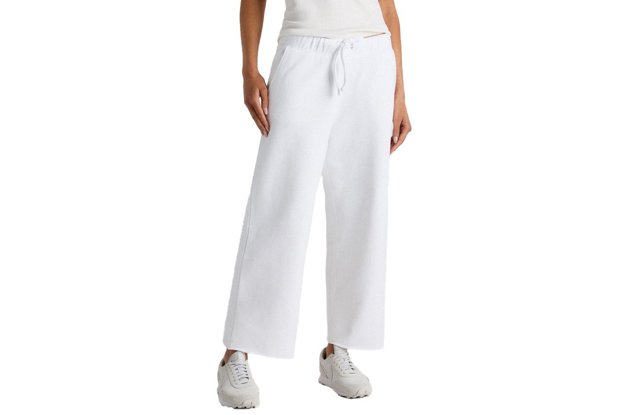 Quince Organic French Terry Cropped Wide Leg Pants Credit: Quince