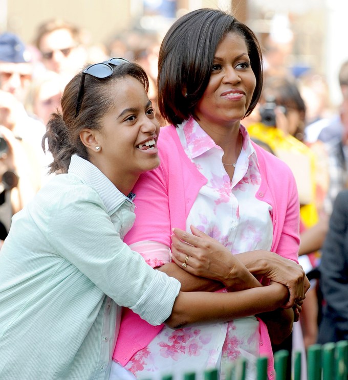 Malia & Michelle at the 2010 Easter Egg Roll