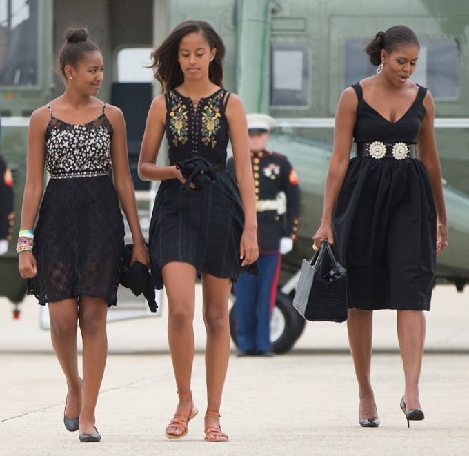 Malia, Sasha & Michelle