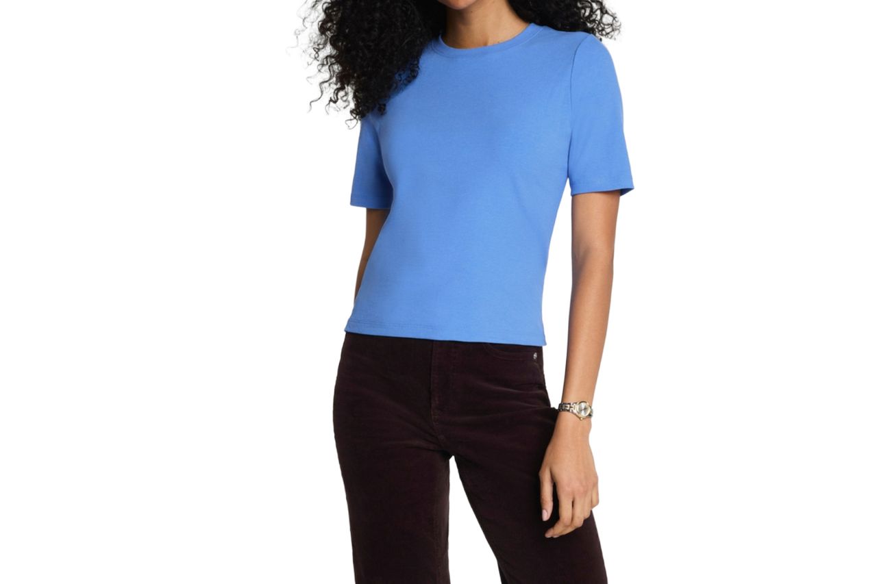 Ribbed Knit Crewneck Tee - Ultra-Soft Wardrobe Staple | SPANX Credit: Spanx