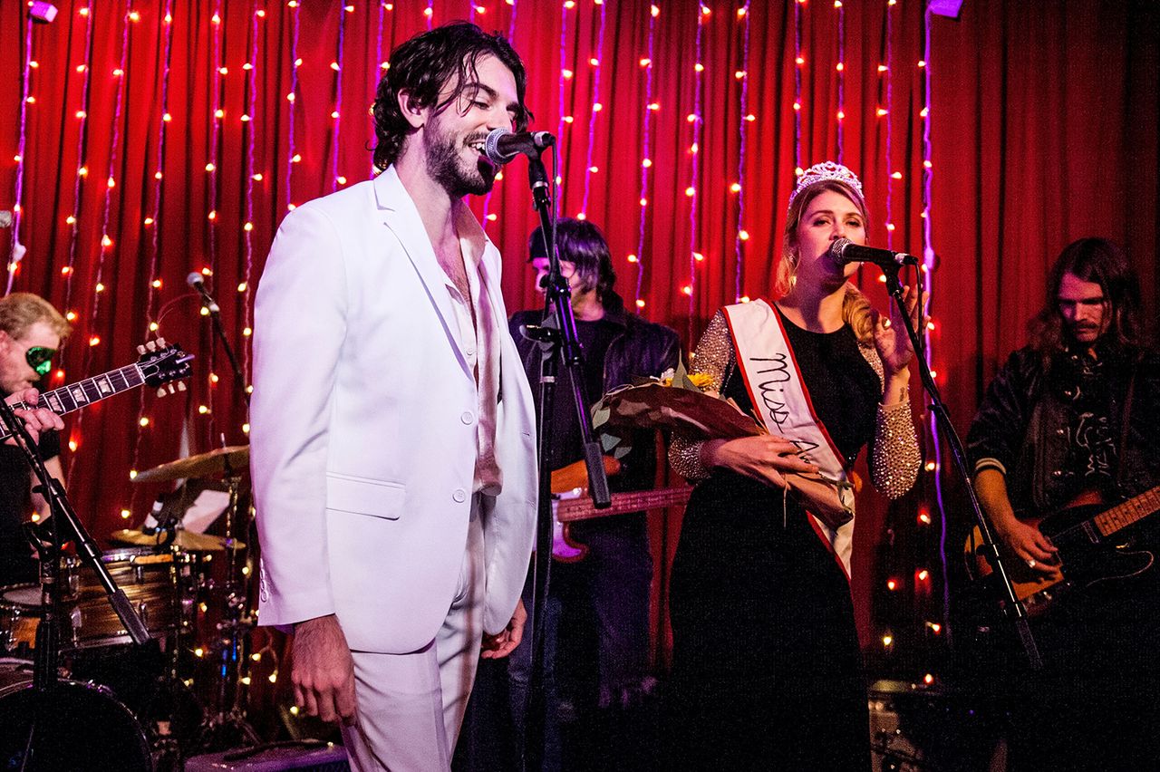 The Hotel Cafe Presents The Tom Petty Masquerade Ball - A Rock 'N' Roll Celebration Robbie Arnett and Marlana Sheetz of Milo Greene performing in 2017.Credit: Timothy Norris/Getty
