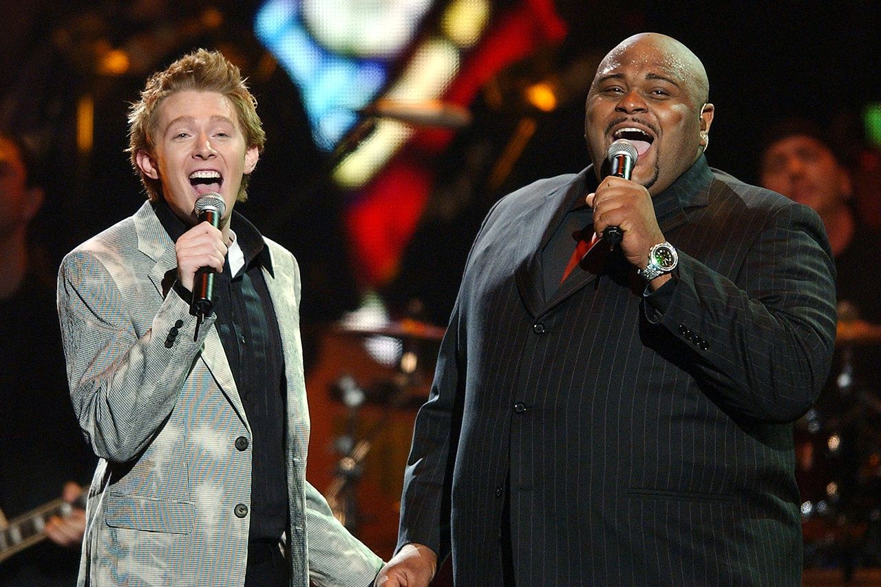 Clay Aiken and Ruben Studdard in an undated photo.Credit: M. Caulfield/WireImage
