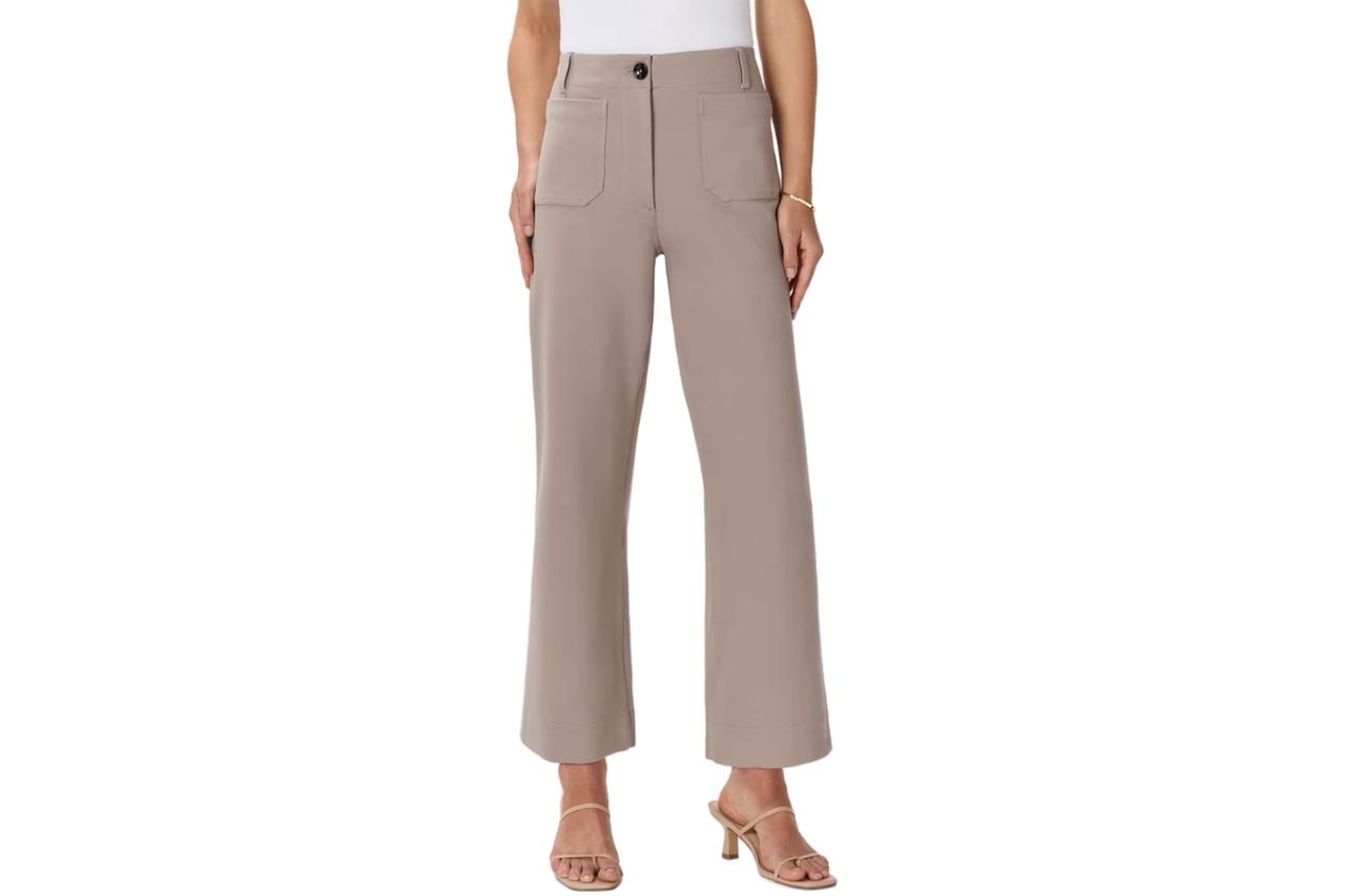 Women's Ultra-Stretch Ponte Cropped Wide Leg Pants.jpg Credit: Quince