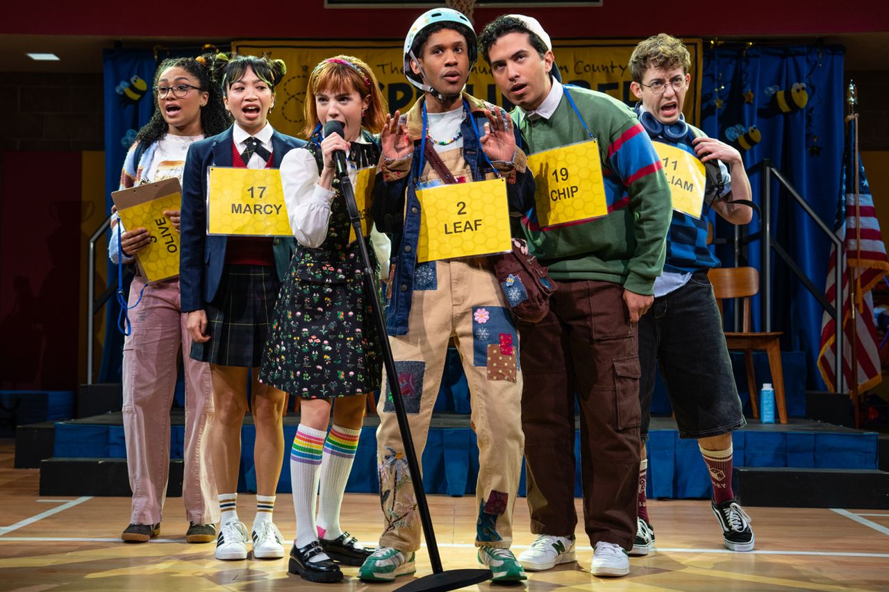 Spelling Bee cast The cast of 'The 25th Annual Putnam County Spelling Bee' Off-Broadway revivalCredit: Joan Marcus