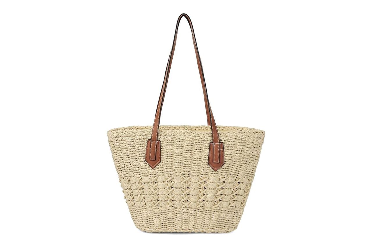 Straw Shoulder Bag Large Rattan Woven Tote Credit: Amazon