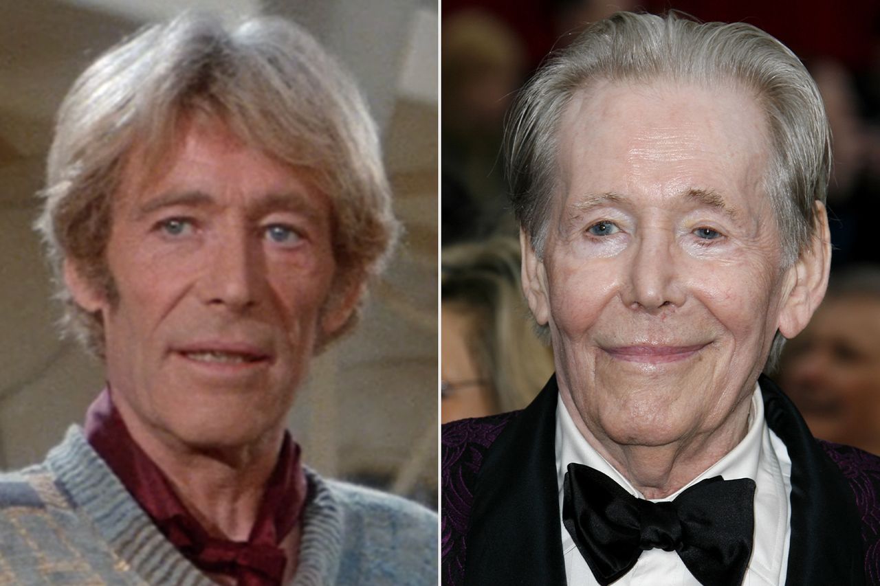 Peter O'Toole in 'Supergirl' (1984); Peter O'Toole on February 25, 2007.Credit: HBO; Steve Granitz/WireImage