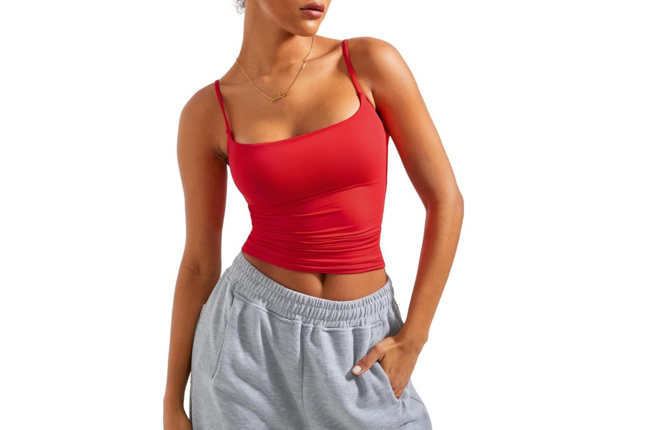 SUUKSESS Double Line Square Neck Tank Top Credit: Amazon