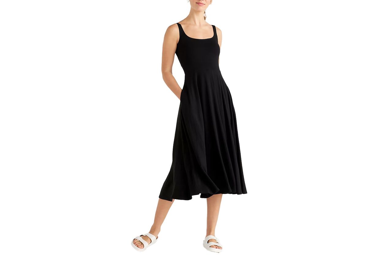 Tencel Jersey Fit & Flare Dress Credit: Quince