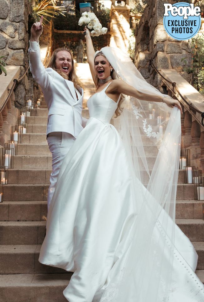 Trevor Lukather and Madison Cain are photographed on their wedding day on Dec. 3, 2022Credit: Photos by @KellyBalch & @MichelleSobelphotography for @kellybalchimages