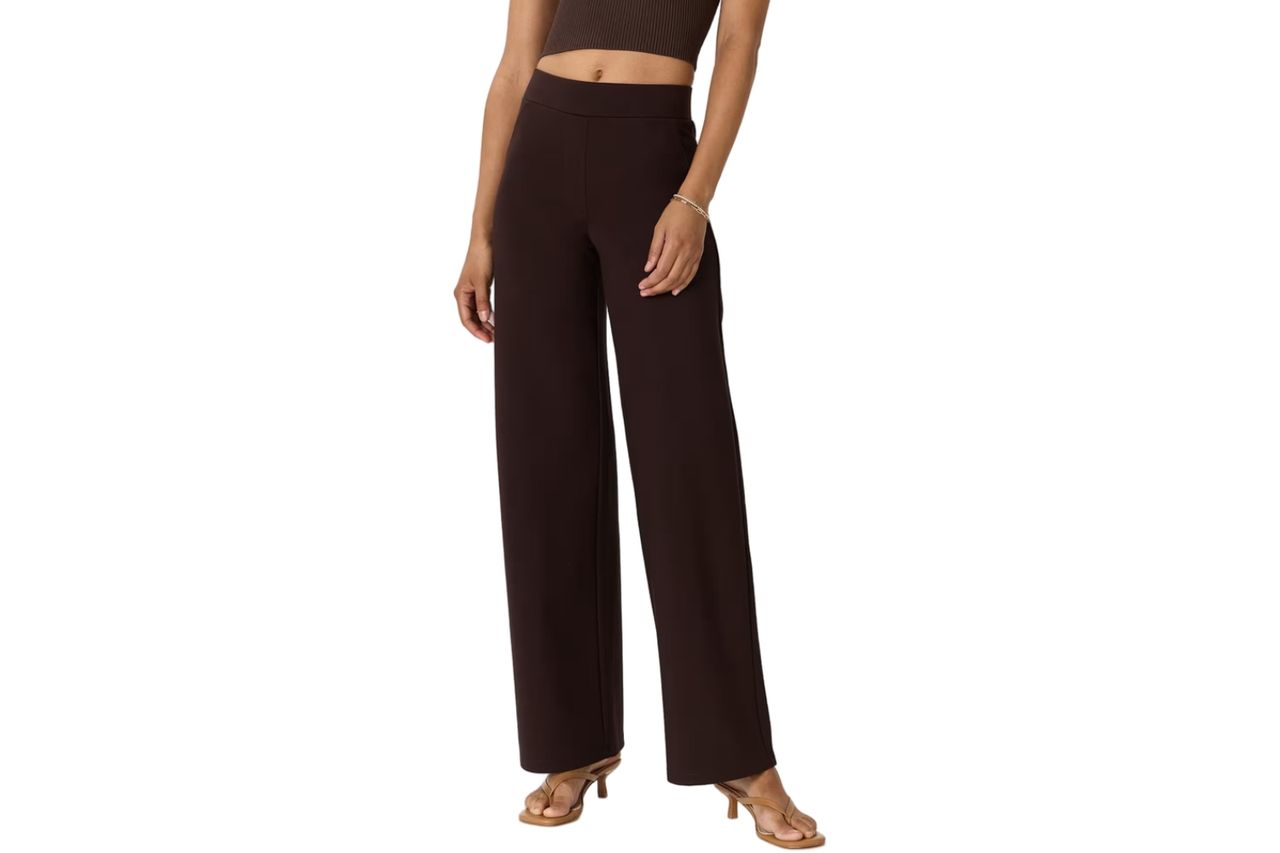 Ultra-Stretch Ponte Wide Leg Pants.jpg Credit: Quince