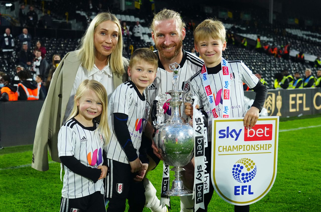 Kristen Sapienza, Tim Ream and their children in May 2022.Credit: Javier Garcia/Shutterstock