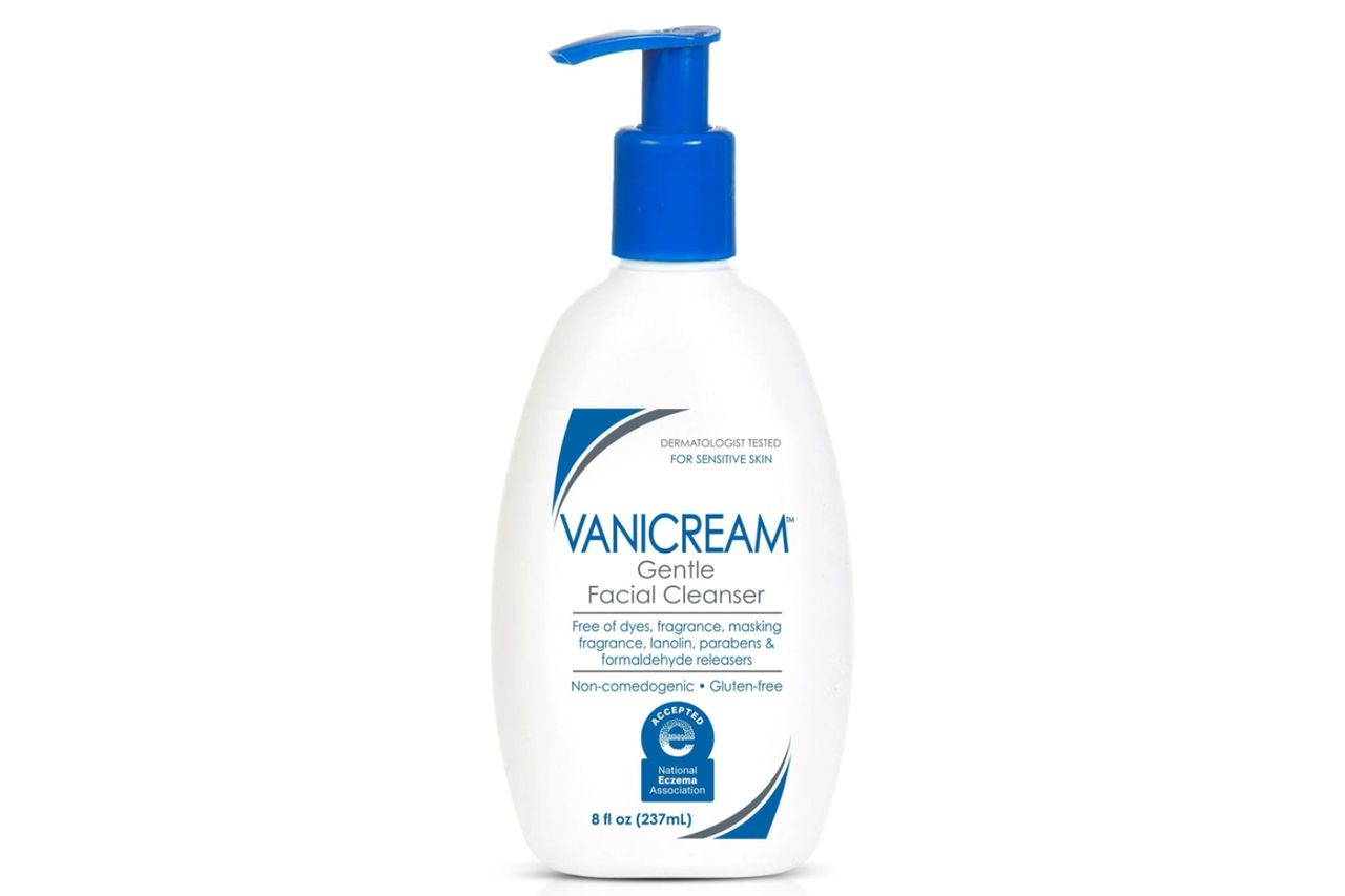 Vanicream Gentle Facial Cleanser with Pump Dispenser - 8 fl oz - Formulated Without Common Irritants for Those with Sensitive Skin Credit: Amazon