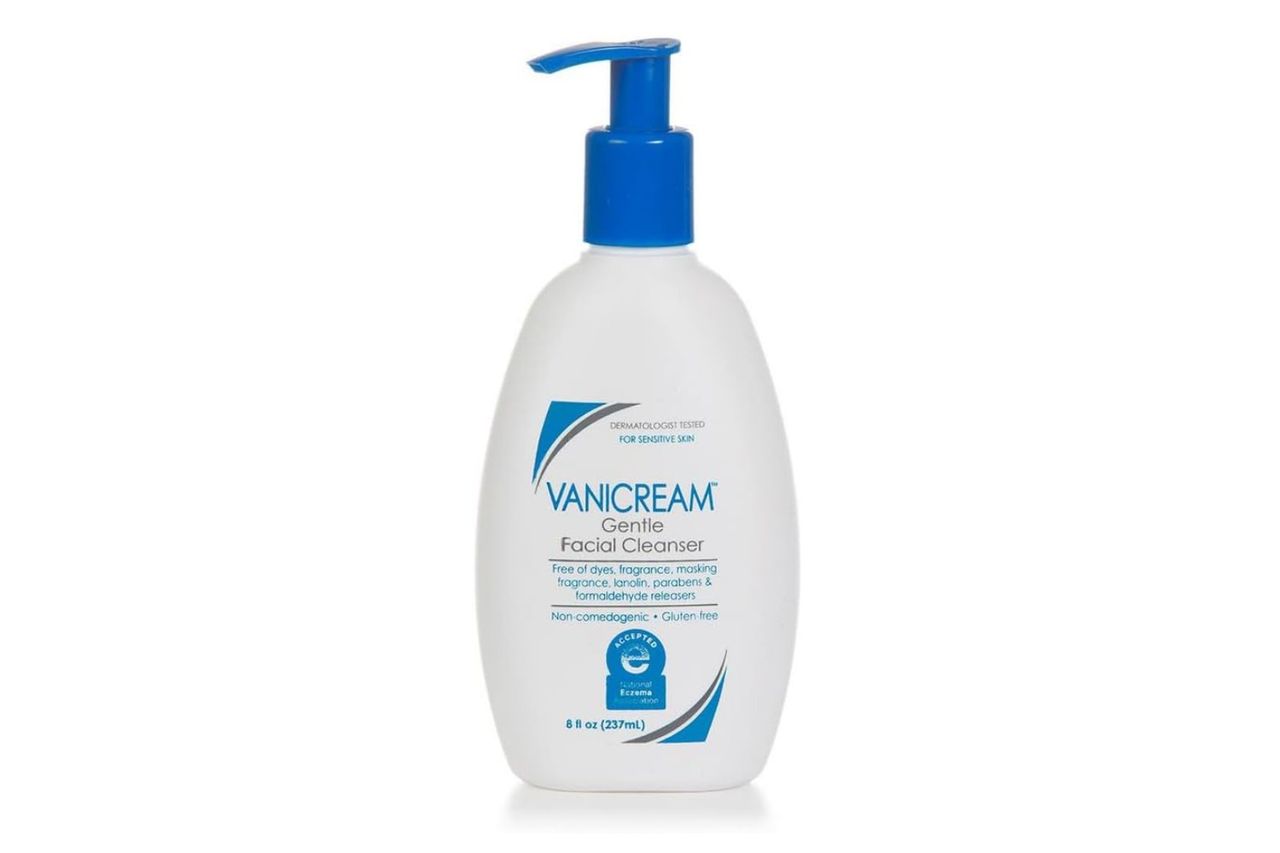 Vanicream Gentle Facial Cleanser with Pump Dispenser - 8 fl oz Credit: Amazon