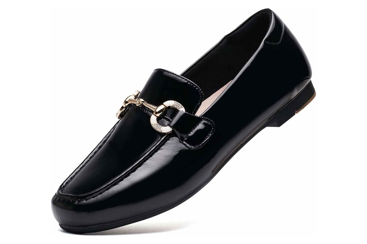 Womens Loafers Shoes Fashion Low Heel Slip On Shoes Credit: Amazon