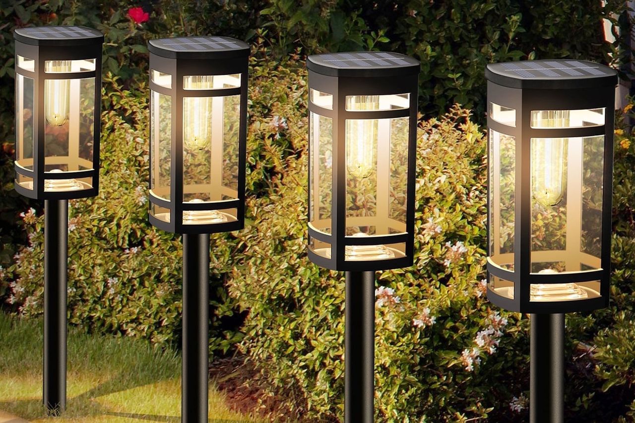 10 Pack Solar Lights Outdoor Waterproof for Garden Pathway Walkway Yard Lawn Decorative Landscape Credit: Walmart