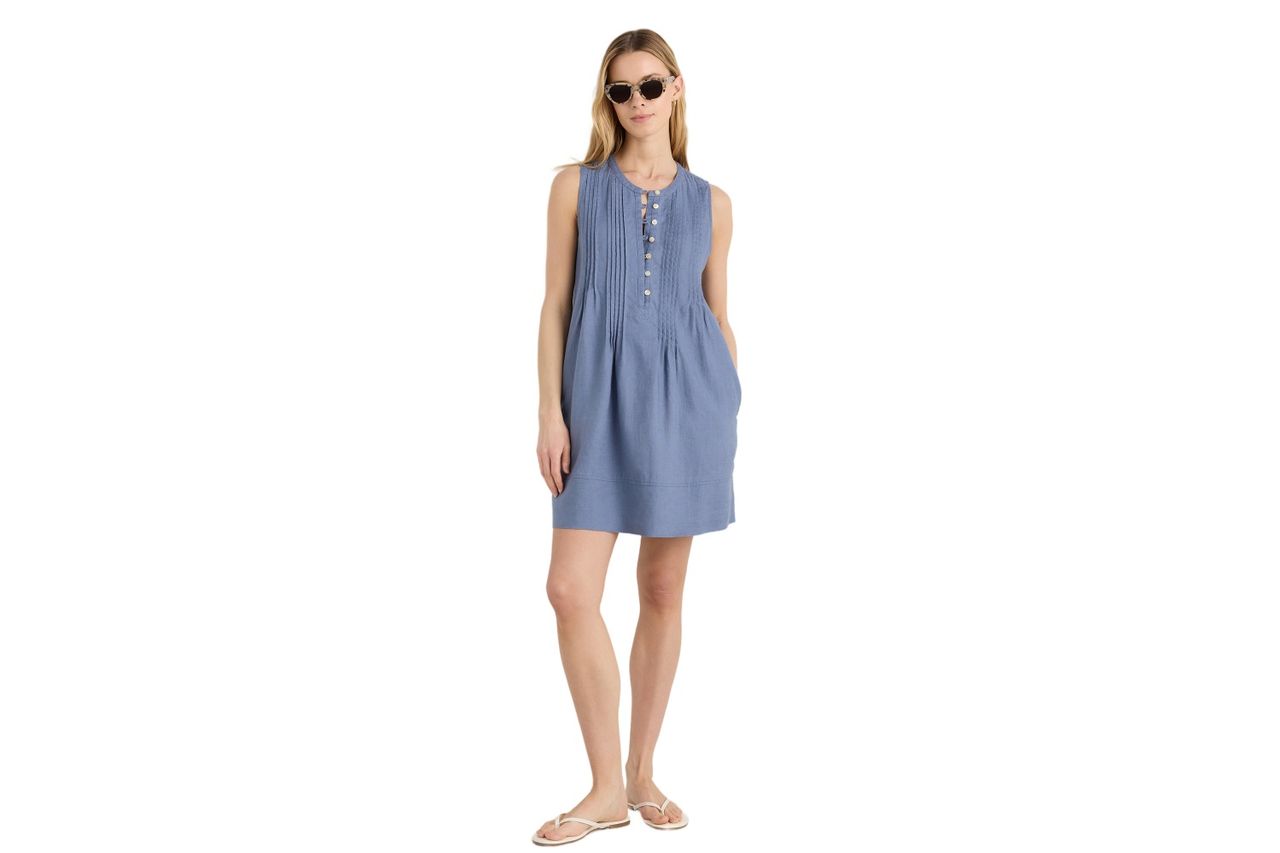 100 eruopean linen sleeveless swing dress Credit: Quince