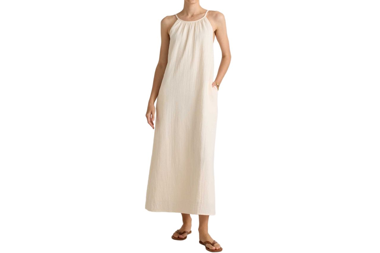 100% Organic Cotton Gauze Sleeveless Maxi Dress Credit: Quince