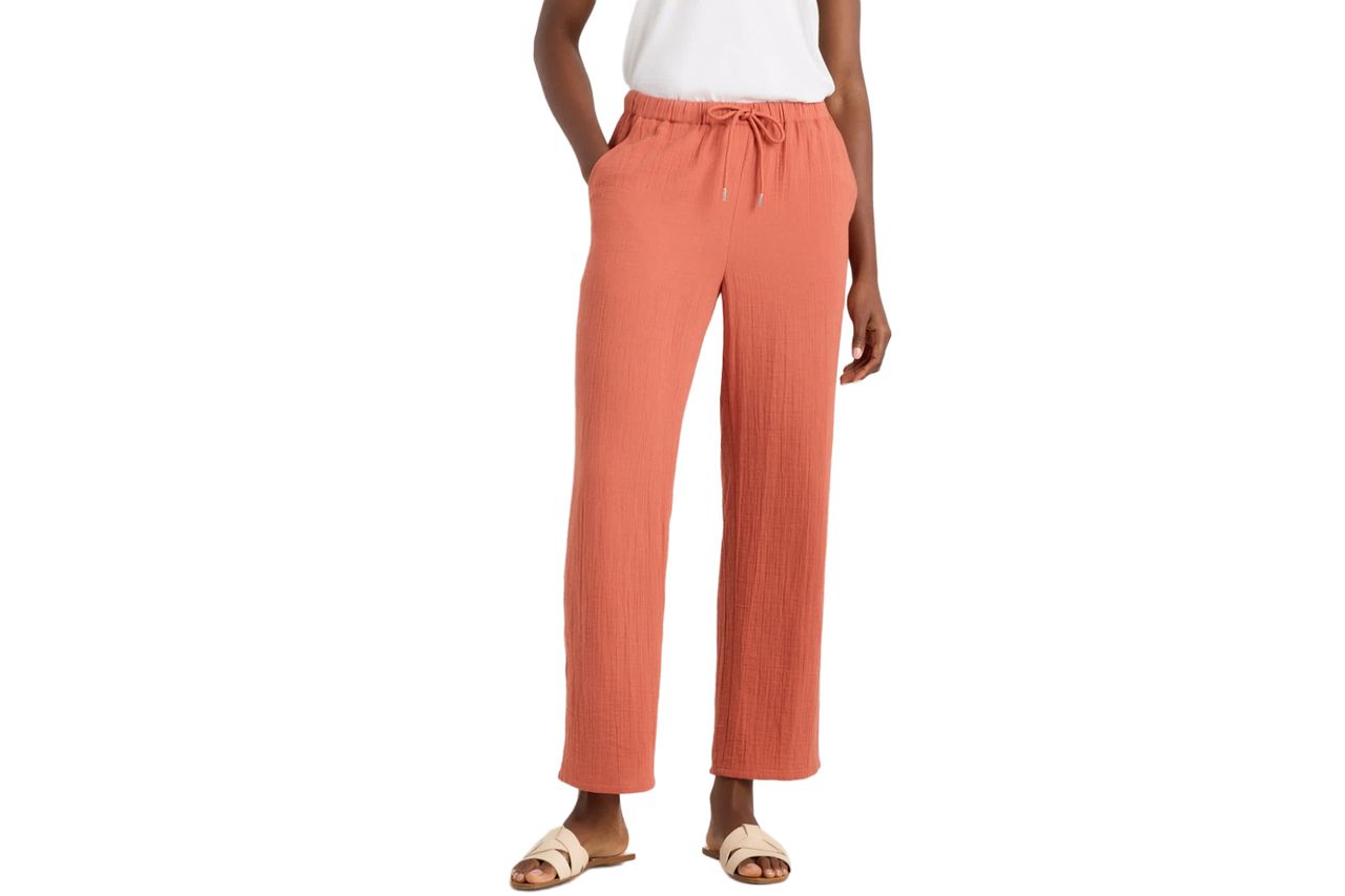 100% Organic Cotton Gauze Straight Leg Pants Credit: Quince