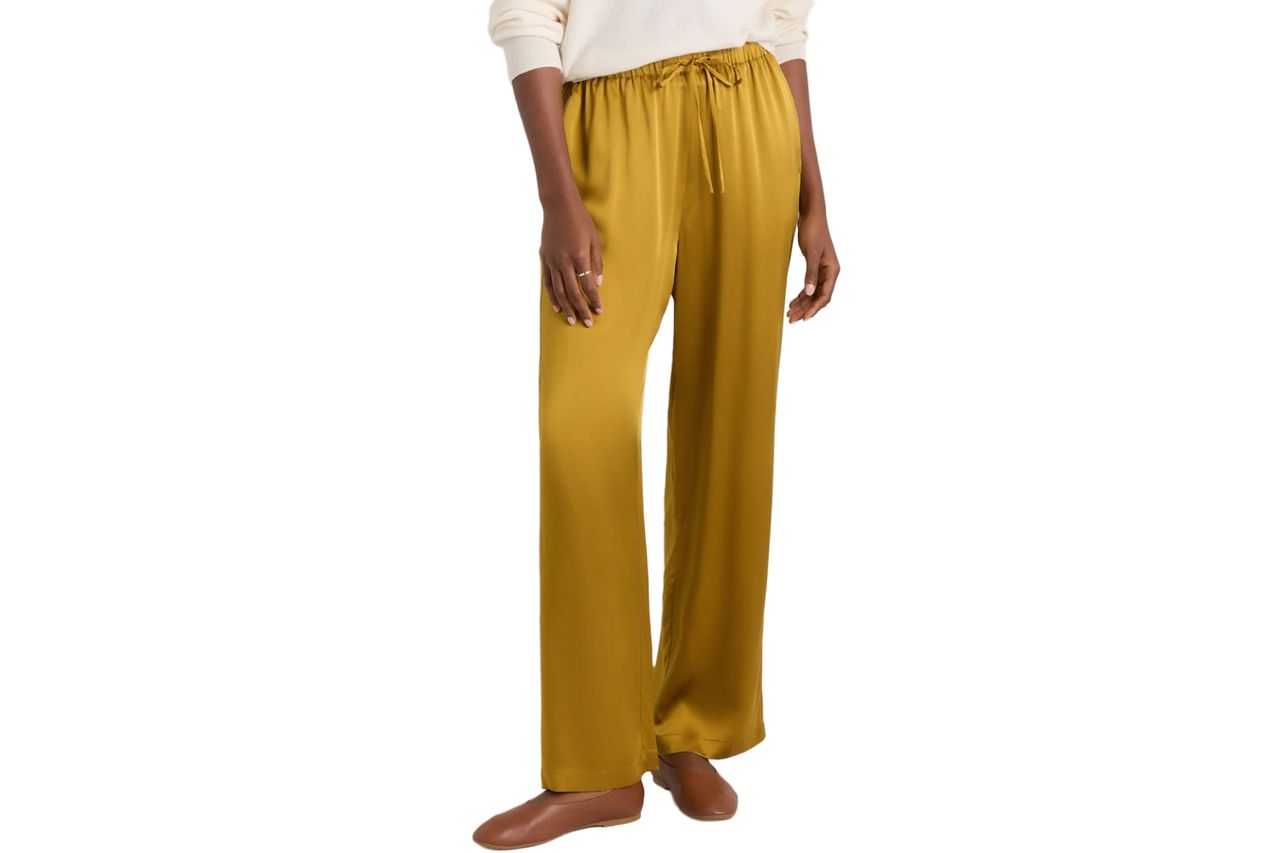 100% Washable Silk Drawstring Wide Leg Pants Credit: Quince