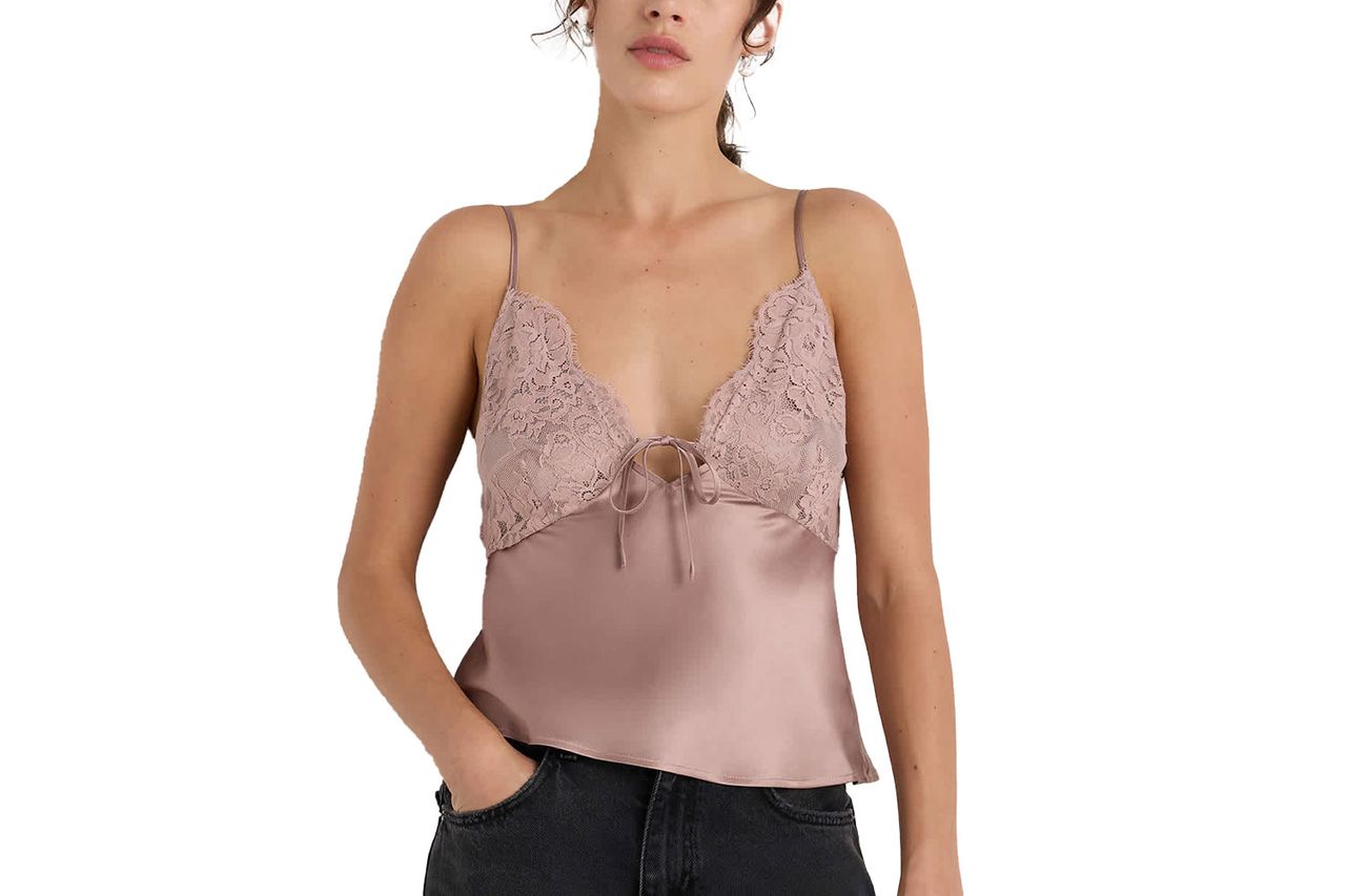 100 washable lace cutout cami Credit: Quince