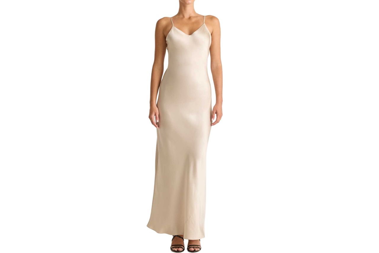 100% Washable Silk Maxi Slip Dress Credit: Quince