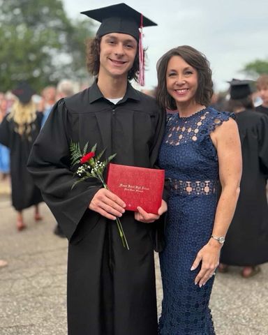 Amanda Braverman-Brohn with Preston at his high school graduation in June.Credit: Amanda Braverman-Brohn