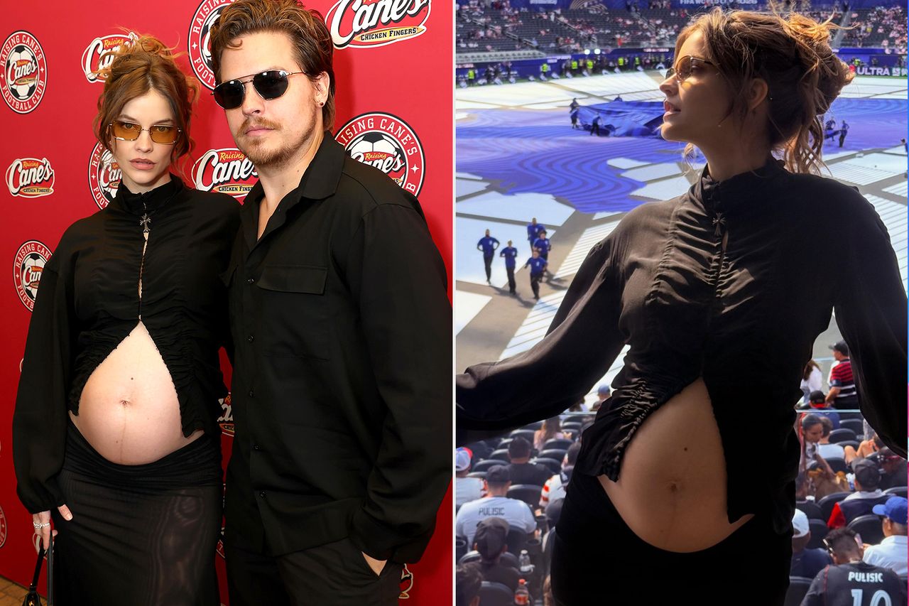 Barbara Palvin and Dylan Sprouse; Barbara Palvin shows baby bump at World CupCredit: Barbara Palvin/Instagram