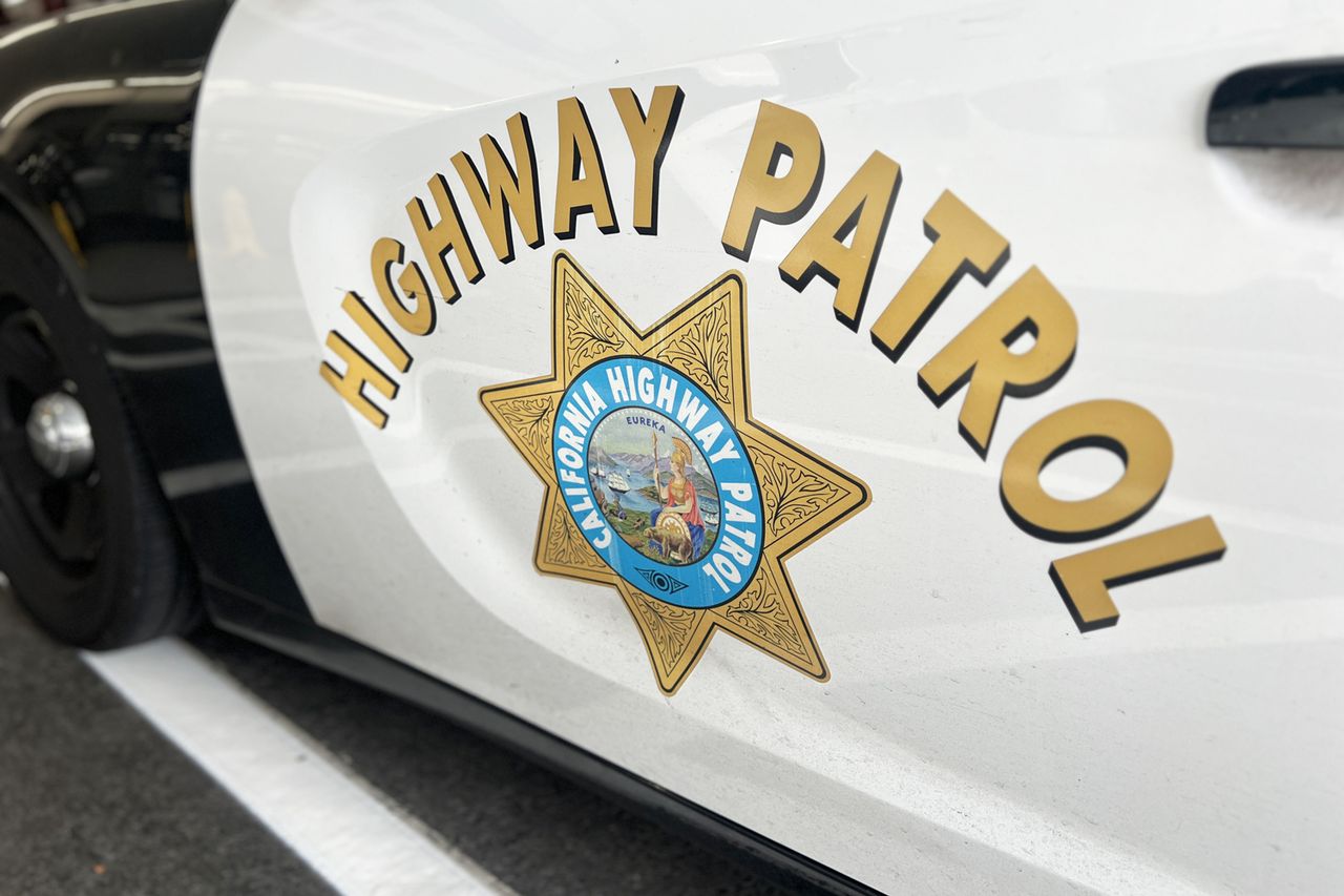 Close-up of logo for California Highway Patrol on a police car California Highway Patrol vehicleCredit: Smith Collection/Gado/Getty