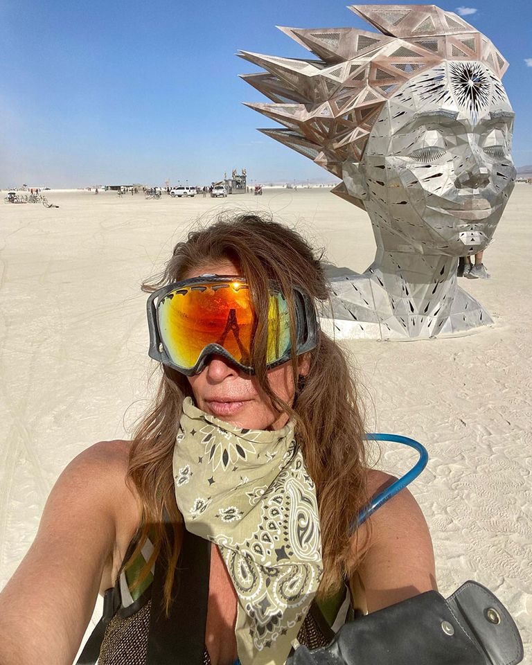 Celebrities Who Have Attended Burning Man Cindy Crawford at Burning ManCredit: Cindy Crawford/Instagram