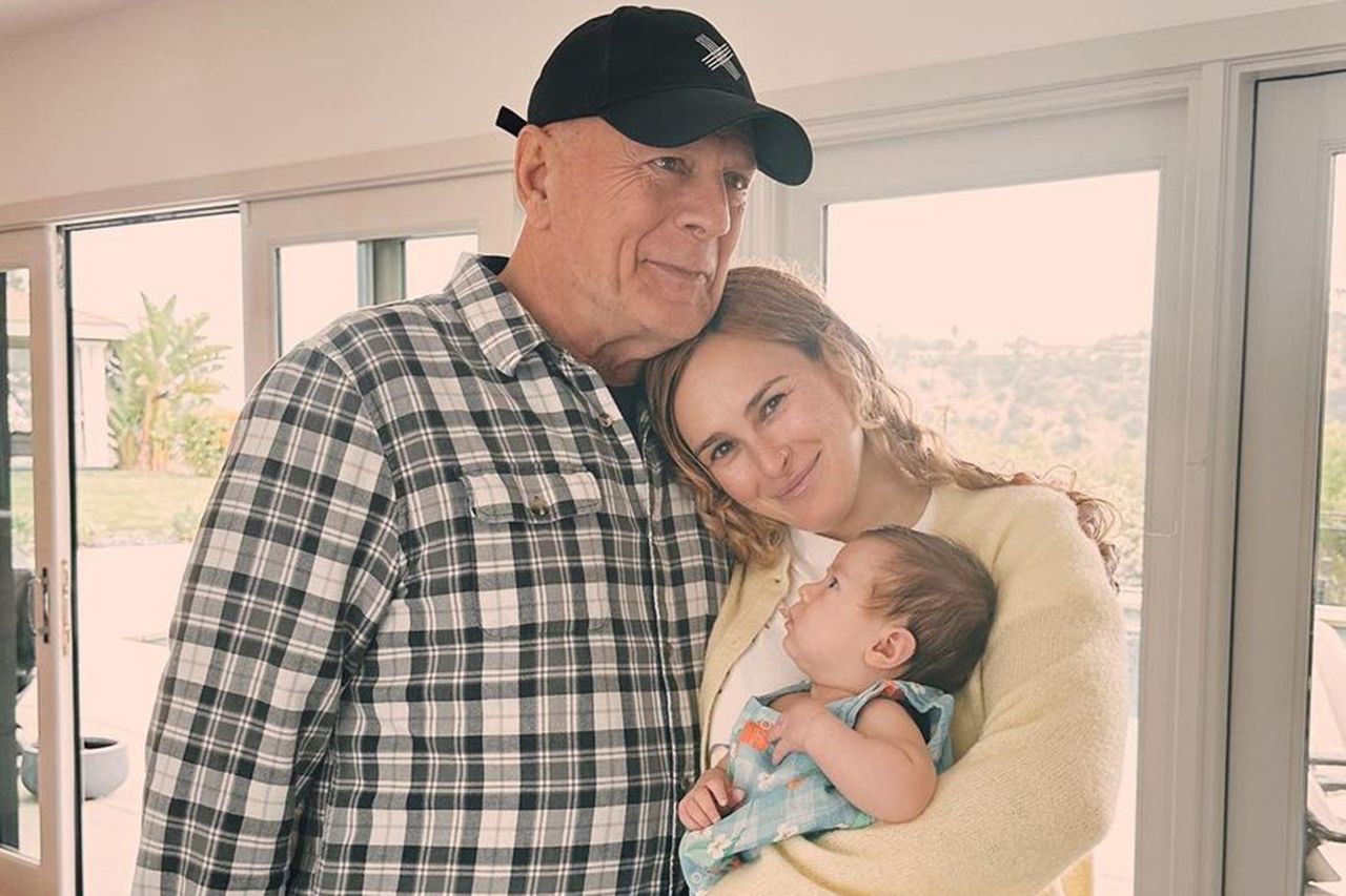 Rumer Willis with Bruce Willis and Louetta.Credit: Rumer Glenn Willis/Instagram