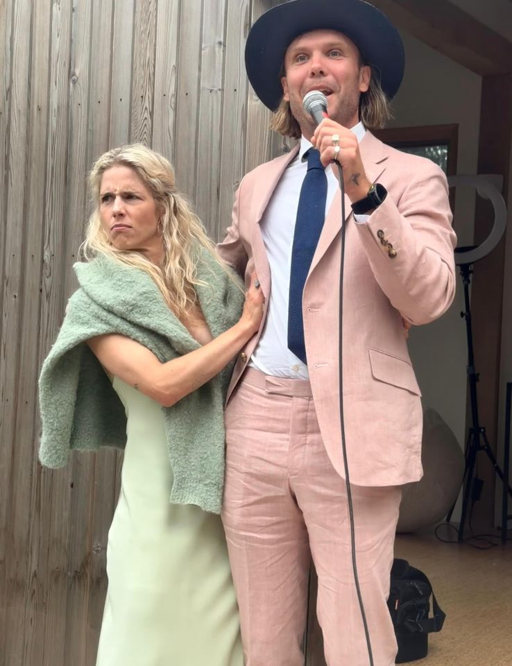 Emily Bett Rickards marries Riley HowlettCredit: Carina Adly MacKenzie/Instagram