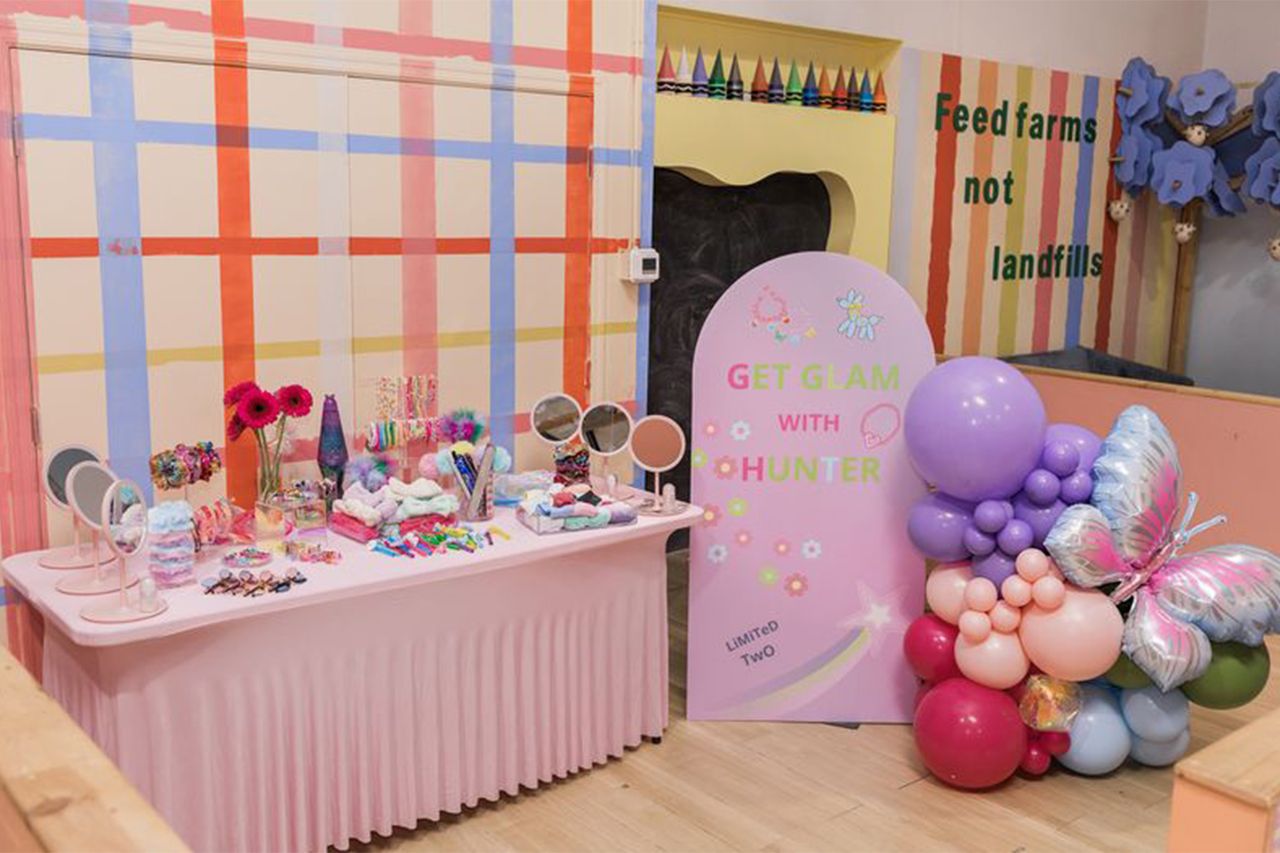 The glam station at Hunter’s birthday party.Credit: Ina Ivanova