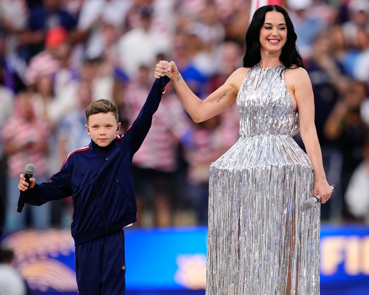 Katy Perry and Tius Luka perform at the Opening Ceremony during the FIFA World Cup 2026 Group D match between USA and Paraguay at Los Angeles Stadium on June 12, 2026 in Inglewood, CaliforniaCredit: Europa Press via Getty