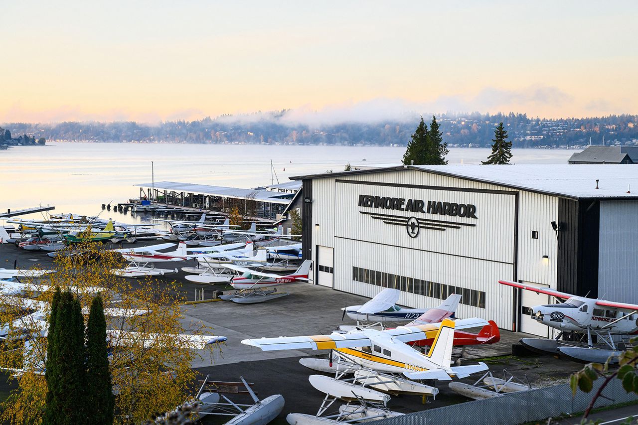 The Kenmore Air Harbor floatplane maintenance baseCredit: Ian Dewar/Alamy