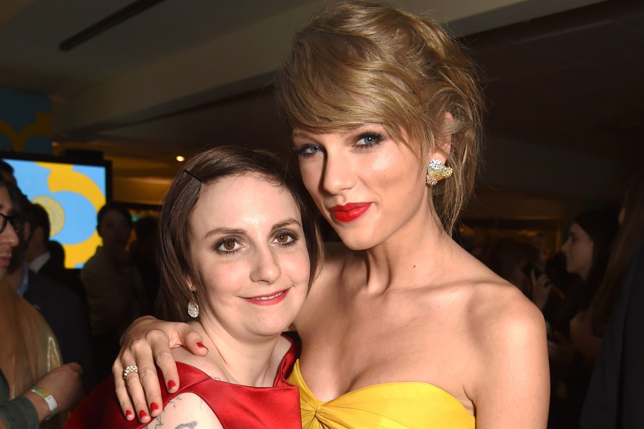 Lena Dunham (L) and singer/songwriter Taylor Swift attend HBO's Official Golden Globe Awards After Party at The Beverly Hilton Hotel on January 11, 2015 Lena Dunham and Taylor Swift in 2015Credit: Jeff Kravitz/FilmMagic
