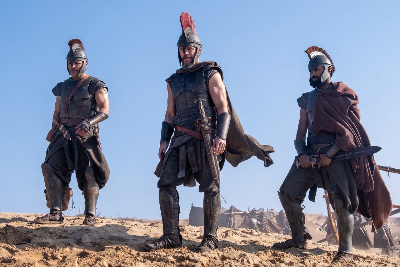 Matt Damon is Odysseus and Himesh Patel is Eurylochus in THE ODYSSEY, written, produced, and directed by Christopher Nolan. Matt Damon as Odysseus and Himesh Patel as Eurylochus in ‘The Odyssey’Credit: Melinda Sue Gordon/Universal Pictures