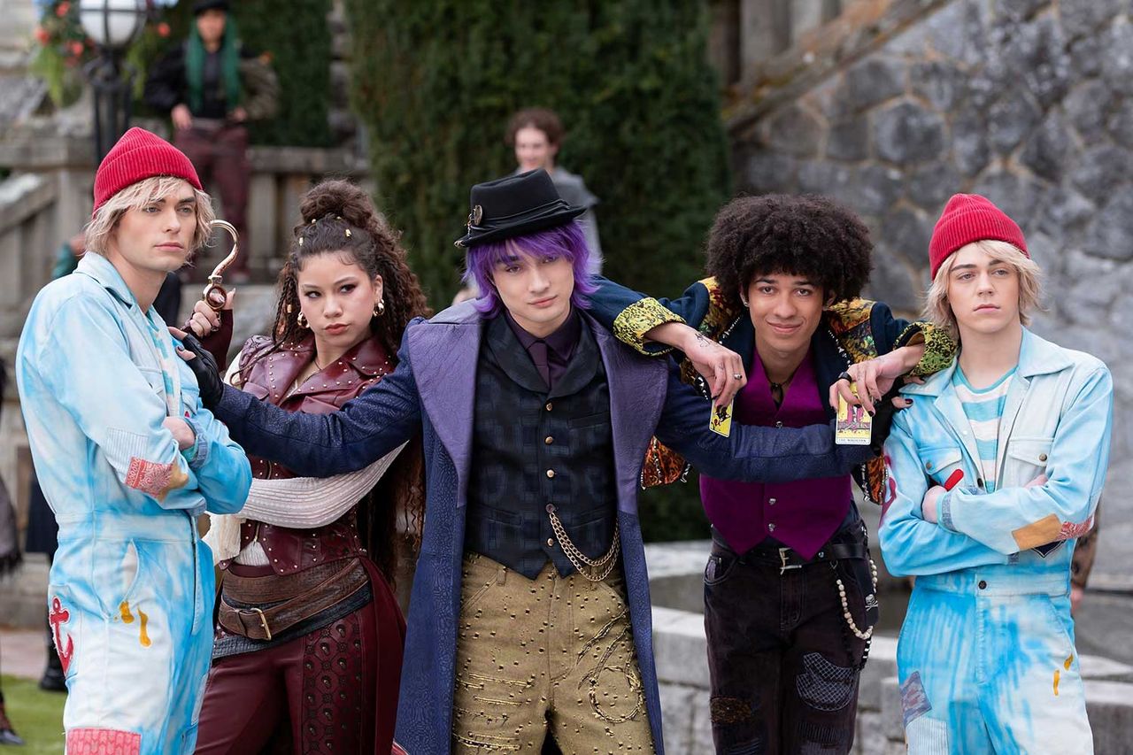 RYAN MCEWEN, KIARA ROMERO, BRENDON TREMBLAY, ZAVIEN GARRETT, DAYTON PARADIS Ryan McEwen, Kiara Romero, Brendon Tremblay, Zavien Garrett and Dayton Paradis in ‘Descendants: Wicked Wonderland’Credit: Disney/David Astorga
