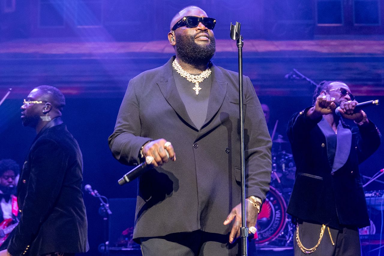 Rick Ross performs onstage during his Port of Miami Orchestra Reunion Tour at The Hobby Center for the Performing Arts on June 26, 2026 in Houston, Texas.Credit: Marcus Ingram/Getty