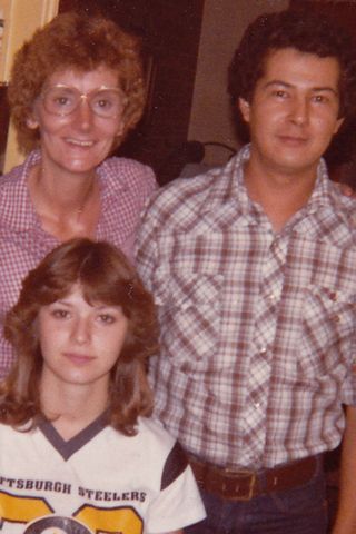 Mother Sharon, her stepfather Jerry, and her birth name Eilleen (Shania Twain) Circa 1977 Shania Twain ca. 1977 with mom Sharon and stepdad JerryCredit: Courtesy Shania Twain