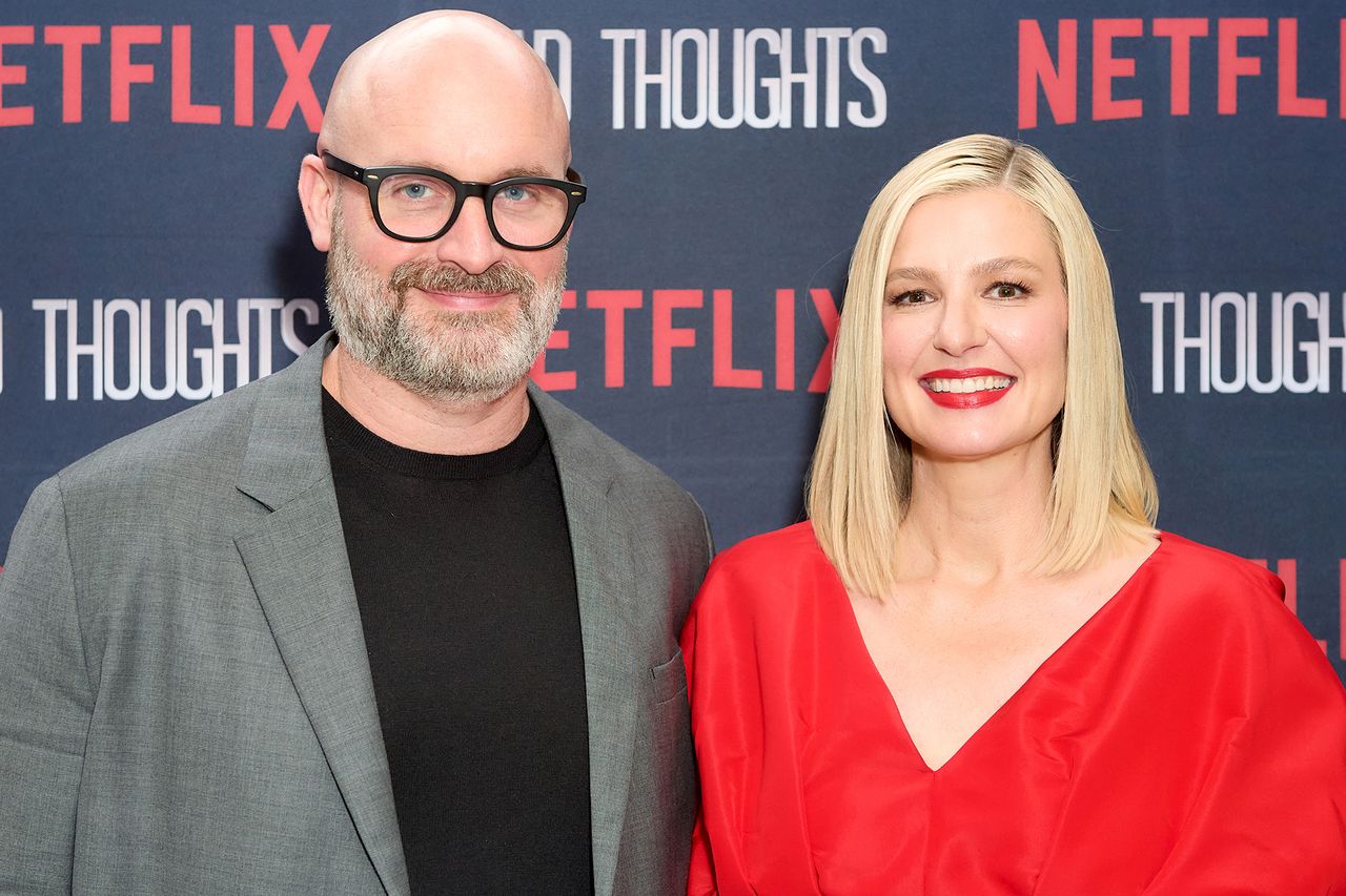 Tom Segura and Christina Pazsitzky attend the premiere of Tom Segura’s Netflix Series “Bad Thoughts” at Braindead Studios on May 06, 2025 in Los Angeles, California.Credit: Unique Nicole/Getty