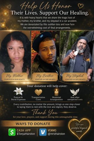 Valerie Granville, Vensen Granville, and Willie J. Gholston 3 Family Members Die in Crash in Alabama A tribute created by Tonya Granville-Hairston.Credit: Tonya Granville-Hairston/Facebook