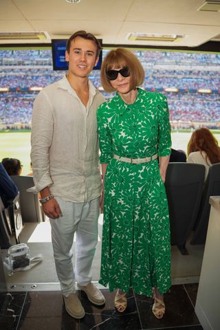 All The Celebs in Woody Johnson's Private Suite During the World Cup Final Brick Johnson with Anna WintourCredit: Noam Galai/Getty Images from the Woody and Suzanne Johnson Suite at the 2026 FIFA World Cup