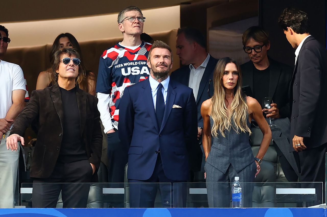 Tom Cruise, David Beckham & Victoria Beckham look on prior to the FIFA World Cup 2026 Group D match between USA and Paraguay at Los Angeles Stadium on June 12, 2026 in Inglewood, CaliforniaCredit: Fantasista/Getty