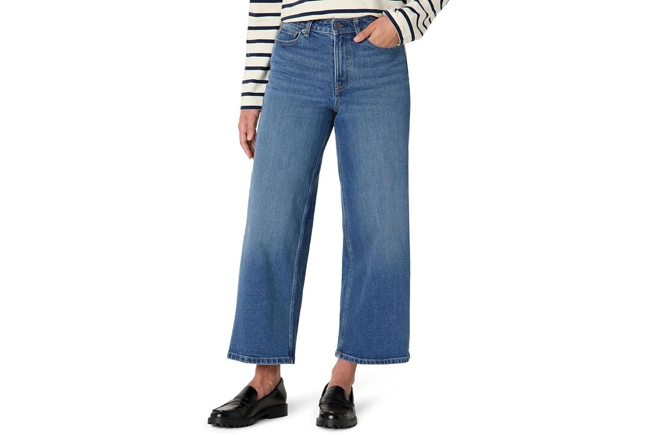 Amazon Essentials Women's High-Rise Wide Leg Crop Jeans Credit: Amazon