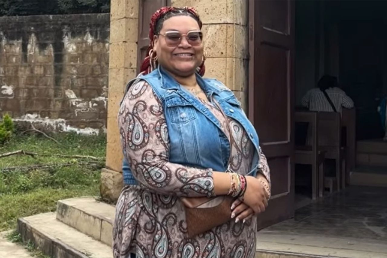 Person standing and smiling outdoors near a building entrance Ayla GarciaCredit: Ayla Garcia/Instagram