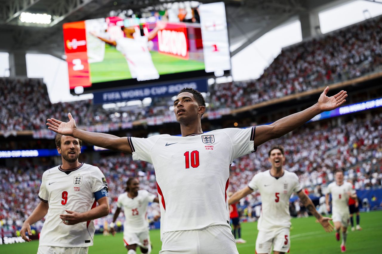 Jude Bellingham celebrating after scoring for England against Norway on July 11, 2026Credit: Nicolò Campo /LightRocket via Getty