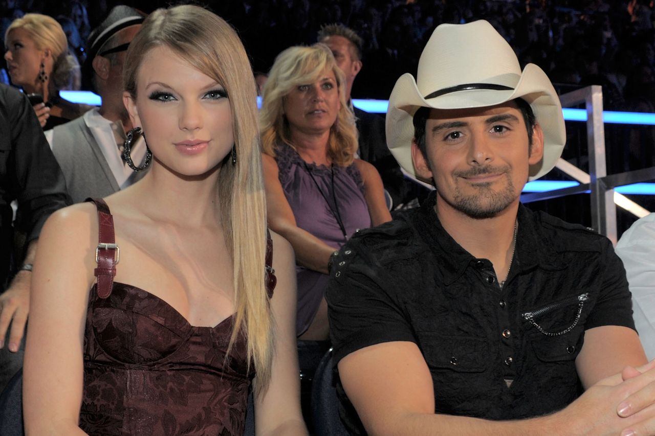 Taylor Swift and Brad Paisley seated together at an event Taylor Swift and Brad Paisley in June 2010Credit: Kevin Mazur/WireImage
