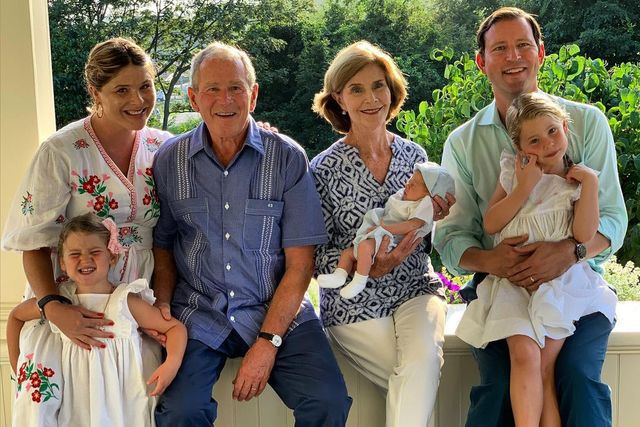 Jenna Bush Hager Jokes About How Her Parents Want to Be 'as Fun as Possible' for Her Three Kids Poppy Hager, Jenna Bush Hager, George W. Bush, Laura Bush, Hal Hager, Henry Hager and Mila HagerCredit: George W. Bush/Instagram